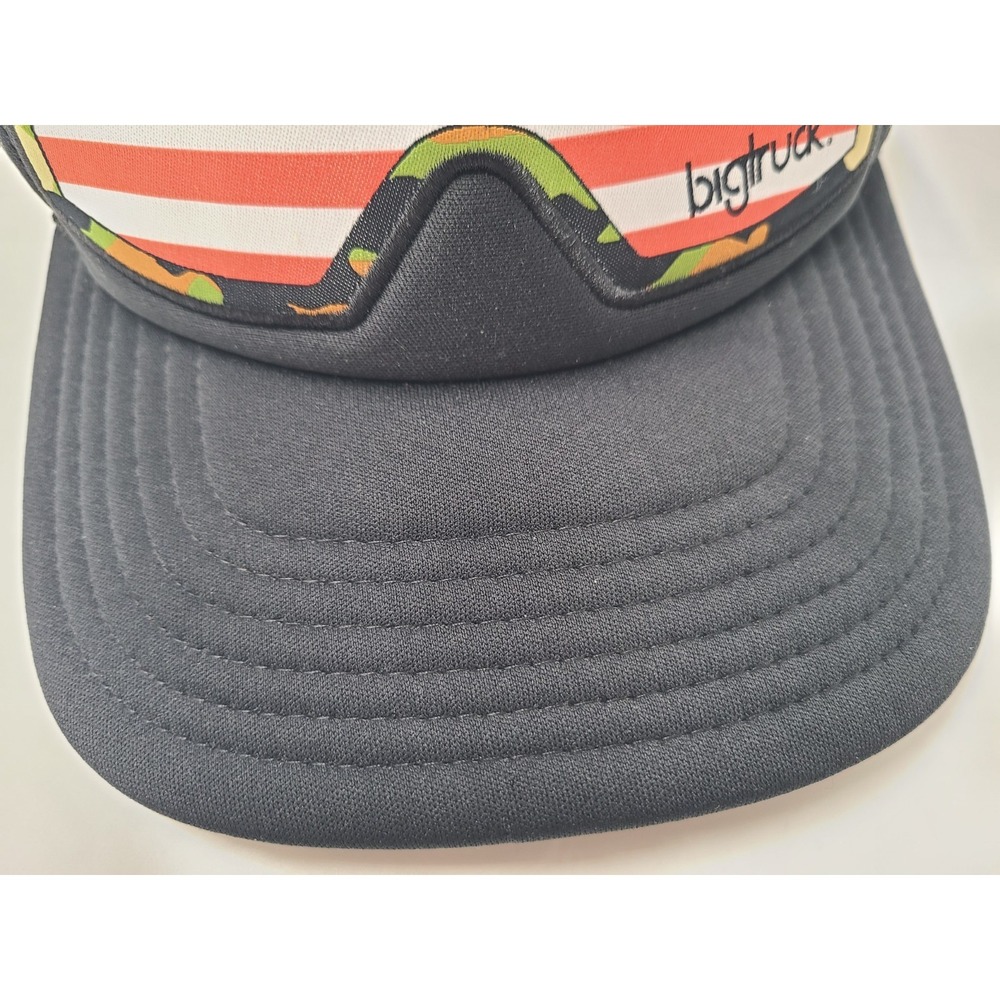 Big Truck American Flag Camo Goggles Mesh Trucker Snapback (Seems Small) Hat Cap - Picture 3 of 12
